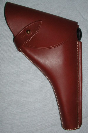 PC&L Webley holster, with pistol, flap secured